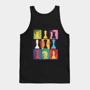 Vintage Chess Player Chess tactician master Chess Trainer Tank Top